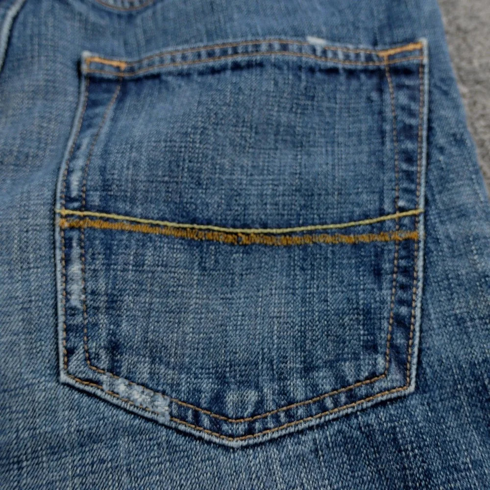 Abercrombie Fitch Mens Jeans 31x32 Blue Bootcut Button Fly Heavy Ounce Vintage